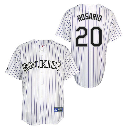 Wilin Rosario #20 Youth Baseball Jersey-Colorado Rockies Authentic Home White Cool Base MLB Jersey